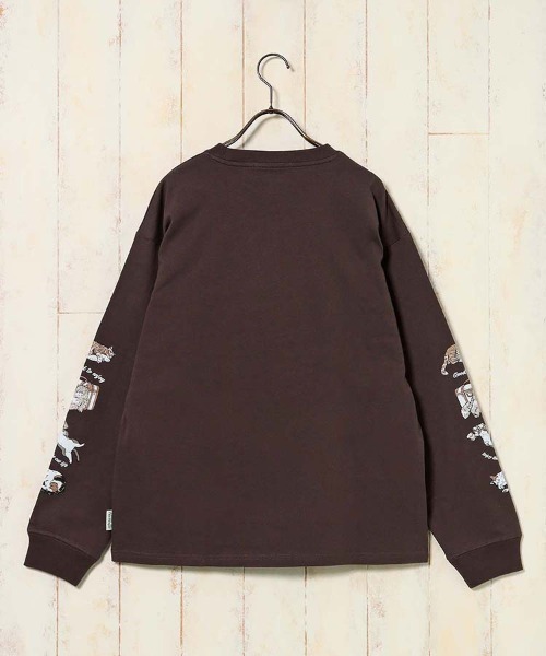 Bleu Bleuet(ブルーブルーエ)の「ネコ袖プリントロンT(Tシャツ/カットソー・レディース・ブルーグリーン/グリーン/チャコール・M)」の10枚目の写真