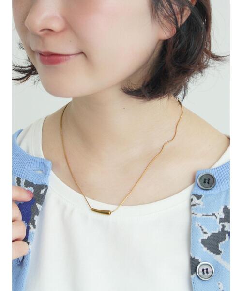 Samansa Mos2(サマンサ モスモス)の「カーブモチーフネックレス(ネックレス・レディース・シルバー/ゴールド・F)」の1枚目の写真
