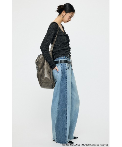 MOUSSY（マウジー）の「INSILENCE DOUBLE WAIST BAGGY（デニムパンツ