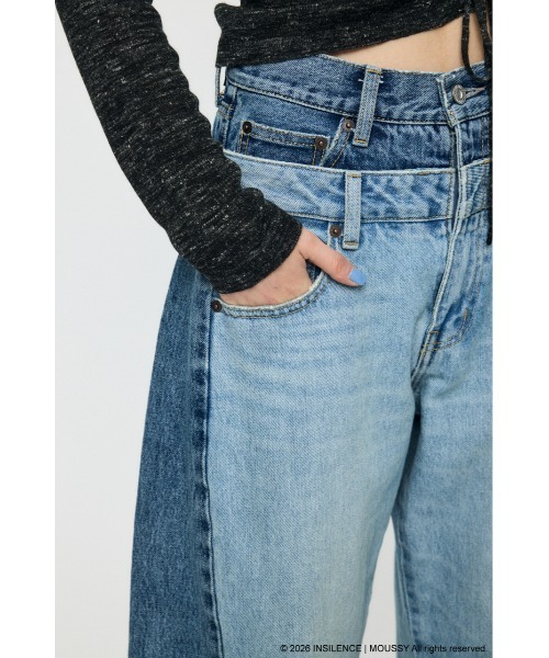 MOUSSY（マウジー）の「INSILENCE DOUBLE WAIST BAGGY（デニムパンツ
