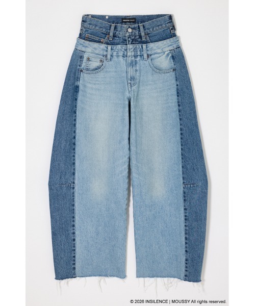 MOUSSY（マウジー）の「INSILENCE DOUBLE WAIST BAGGY（デニムパンツ