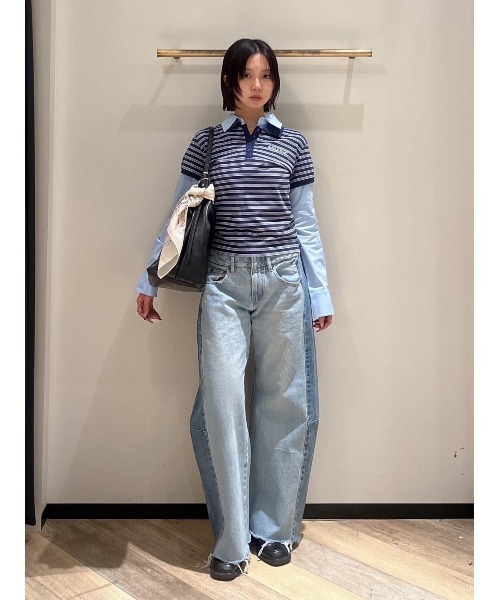 MOUSSY（マウジー）の「INSILENCE DOUBLE WAIST BAGGY（デニムパンツ