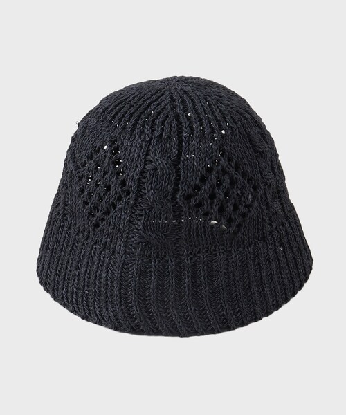 tk.TAKEO KIKUCHI（ティーケータケオキクチ）の「オープンワークバケットハット（ハット・メンズ・アイボリー/ブラック・00）」の3枚目の写真