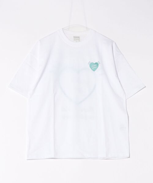 8(eight)(エイト)の「ハートプリント半袖Tシャツ(Tシャツ/カットソー・メンズ・ブラック/スミクロ/ホワイト・LARGE/X-LARGE/MEDIUM)」の2枚目の写真