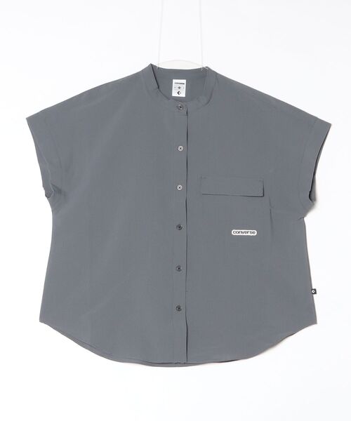 CONVERSE(コンバース)の「コンバース SEERSUCKER STAND CL SHIRT L シアサッカーシャツ(シャツ/ブラウス・レディース・ブルー/チャコールグレー・M/L)」の5枚目の写真