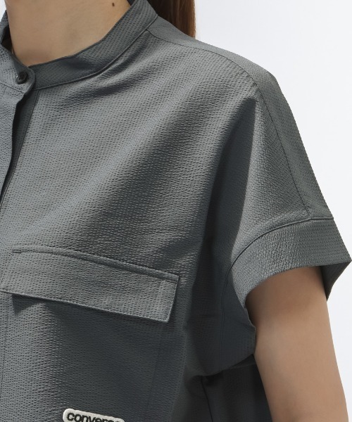 CONVERSE(コンバース)の「コンバース SEERSUCKER STAND CL SHIRT L シアサッカーシャツ(シャツ/ブラウス・レディース・ブルー/チャコールグレー・M/L)」の10枚目の写真