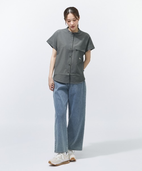 CONVERSE(コンバース)の「コンバース SEERSUCKER STAND CL SHIRT L シアサッカーシャツ(シャツ/ブラウス・レディース・ブルー/チャコールグレー・M/L)」の8枚目の写真