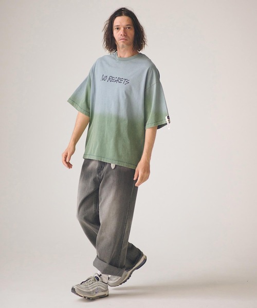 ADAM PATEK(アダムパテック)の「ADAMPATEK/gallagher agingT/プリント、刺繍入りエイジング加工Tシャツ(Tシャツ/カットソー・メンズ・グリーン/ブラック/ホワイト/ピンク・1/2)」の10枚目の写真