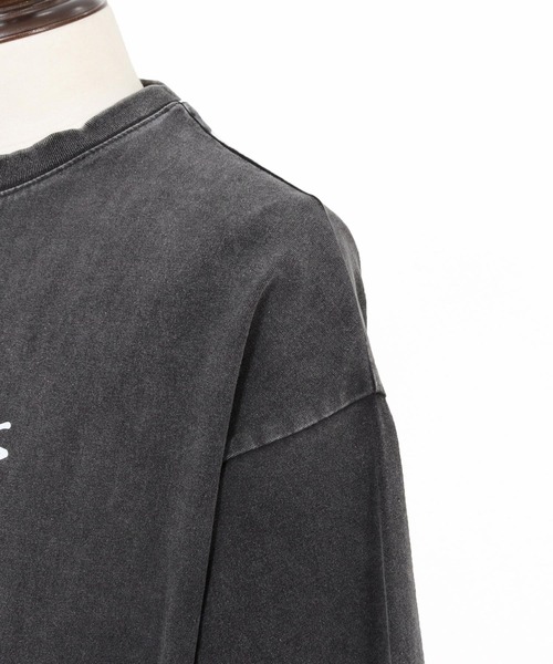ADAM PATEK(アダムパテック)の「ADAMPATEK/gallagher agingT/プリント、刺繍入りエイジング加工Tシャツ(Tシャツ/カットソー・メンズ・グリーン/ブラック/ホワイト/ピンク・1/2)」の6枚目の写真