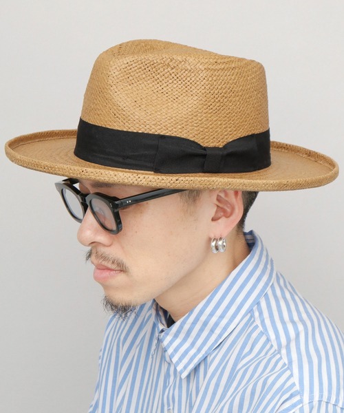 ReqHatter（レックハッター）の「ブリムアップ フラット ロングブリム ペーパー 中折れハット つば広ハット（ハット・メンズ・ブラック/ベージュ/キャメル・FREE）」の3枚目の写真