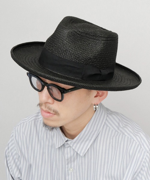 ReqHatter（レックハッター）の「ブリムアップ フラット ロングブリム ペーパー 中折れハット つば広ハット（ハット・メンズ・ブラック/ベージュ/キャメル・FREE）」の7枚目の写真