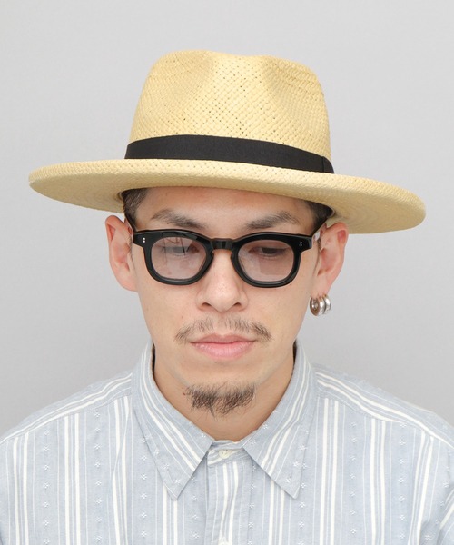 ReqHatter（レックハッター）の「ブリムアップ フラット ロングブリム ペーパー 中折れハット つば広ハット（ハット・メンズ・ブラック/ベージュ/キャメル・FREE）」の16枚目の写真