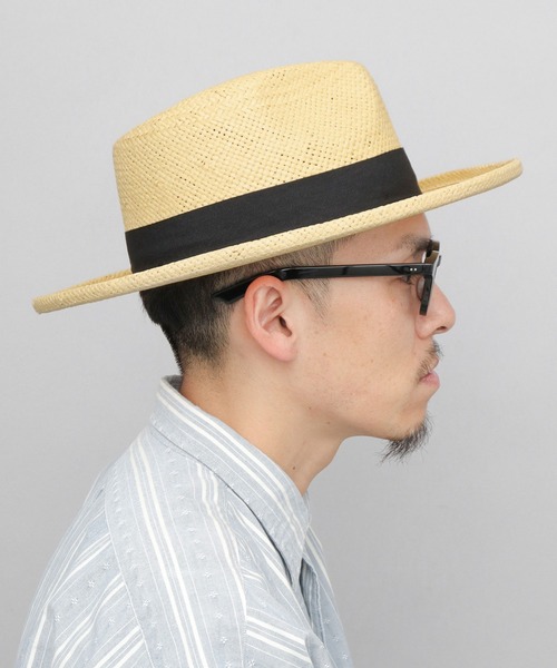 ReqHatter（レックハッター）の「ブリムアップ フラット ロングブリム ペーパー 中折れハット つば広ハット（ハット・メンズ・ブラック/ベージュ/キャメル・FREE）」の17枚目の写真