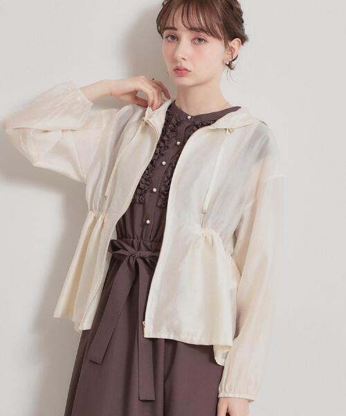 couture brooch(クチュールブローチ)の「【洗える】愛されシアーマンパ(ブルゾン・レディース・アイボリー/ブラック/ライトグレー/キャメル・36/38/40/42)」の15枚目の写真
