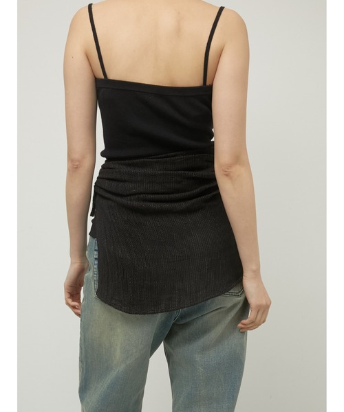 LA PEAU DE GEM（ラポドゥジェム）の「【LA PEAU DE GEM】cotton linen dry mesh apron skirt/コットンリネンドライメッシュエプロンスカート（スカート・レディース・ブラック/ベージュ・FREE）」の15枚目の写真