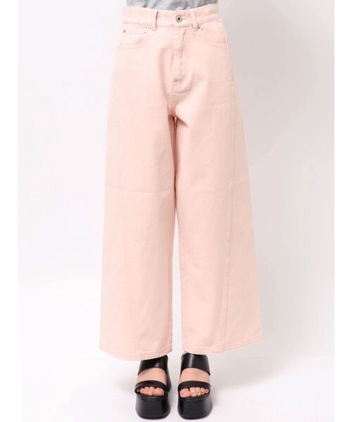 CALNAMUR(カルナムール)の「ワイドシルエットカラーパンツ(デニムパンツ・レディース・ベージュ/ピンク/グリーン・SMALL/MEDIUM)」の13枚目の写真