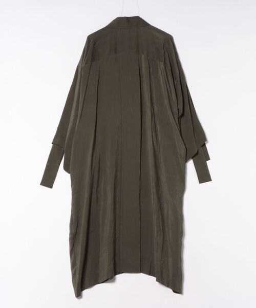 Vivienne Westwood(ヴィヴィアンウエストウッド)の「クリアクリンクルキュプラストリングギャザーシャツワンピース(ワンピース・レディース・グリーン/ブラック・FREE)」の3枚目の写真