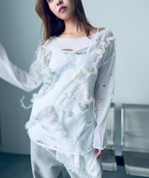 Y2K SYNAPSE FACTORY（ワイツーケー シナプスファクトリー）の「【SYNOVA】リメイクライトニット（Tシャツ/カットソー）」