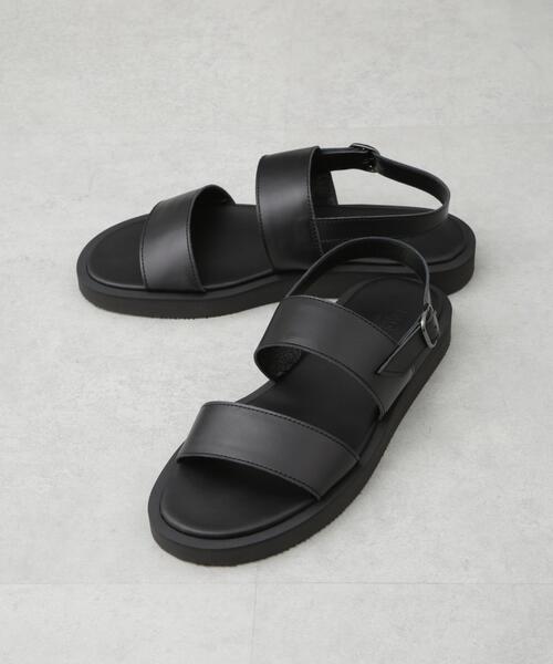 PADRONE(パドローネ)の「PADRONE THE STANDARD LINE/別注BACK STRAP SANDAL/ストラップサンダル(サンダル・メンズ・ブラック・42/41/40)」の1枚目の写真