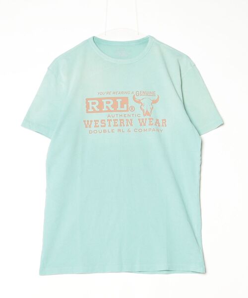 RRL(ダブル アール エル)の「コットンヘンプ グラフィック Tシャツ(Tシャツ/カットソー・メンズ・ブルー・L/M/S/XL/XS/XXL)」の2枚目の写真