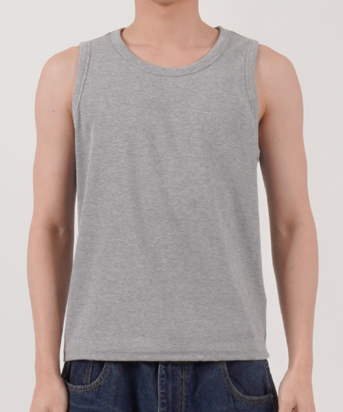 BUTTON SEOUL(ボタンソウル)の「エッセンシャルリップスリーブレス(グレー)(Tシャツ/カットソー・メンズ・その他・X-LARGE/LARGE/MEDIUM)」の9枚目の写真