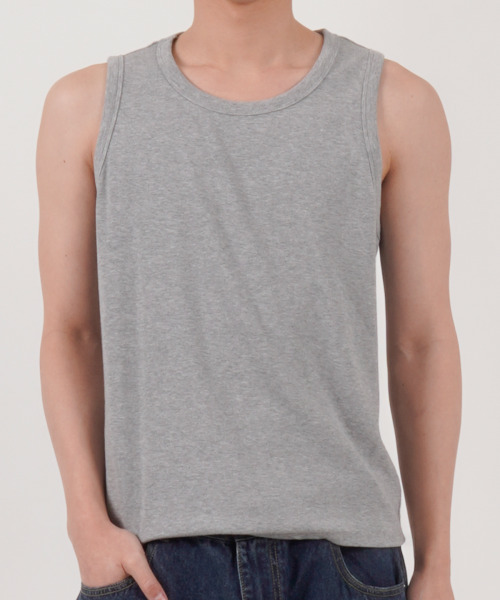 BUTTON SEOUL(ボタンソウル)の「エッセンシャルリップスリーブレス(グレー)(Tシャツ/カットソー・メンズ・その他・X-LARGE/LARGE/MEDIUM)」の5枚目の写真
