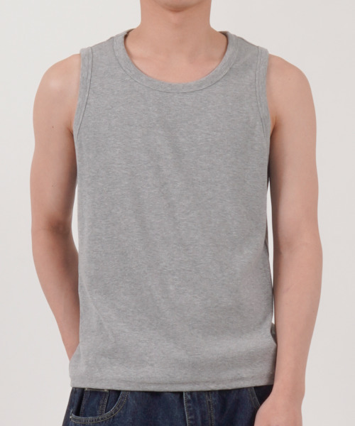 BUTTON SEOUL(ボタンソウル)の「エッセンシャルリップスリーブレス(グレー)(Tシャツ/カットソー・メンズ・その他・X-LARGE/LARGE/MEDIUM)」の3枚目の写真