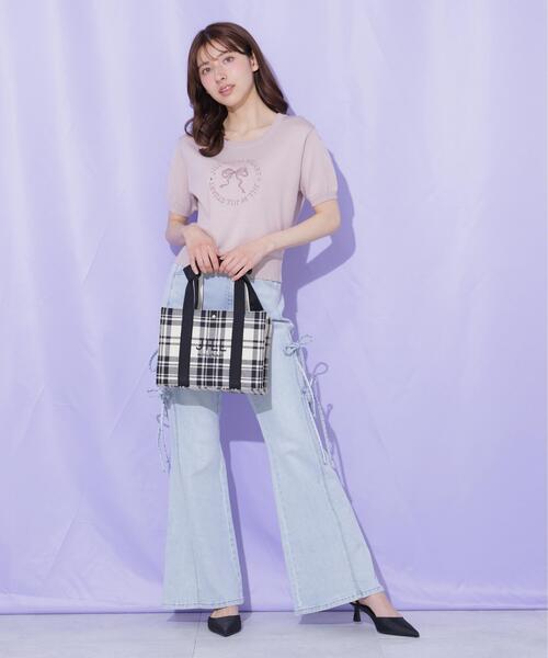 JILL by JILL STUART(ジルバイジルスチュアート)の「リボンハンドルトート(トートバッグ・レディース・ブラック系その他/ベージュ/ホワイト・FREE)」の21枚目の写真