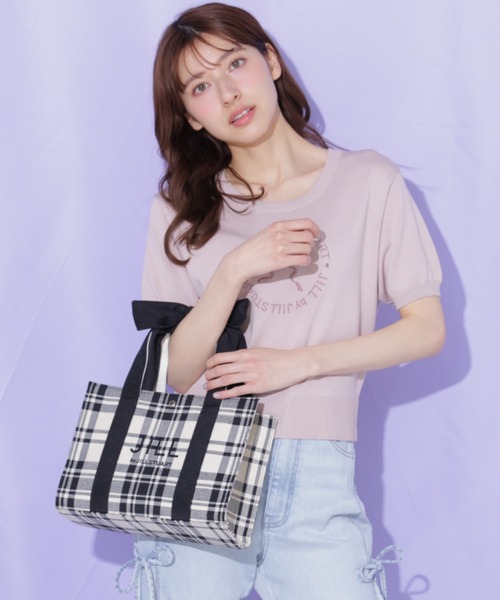 JILL by JILL STUART(ジルバイジルスチュアート)の「リボンハンドルトート(トートバッグ・レディース・ブラック系その他/ベージュ/ホワイト・FREE)」の10枚目の写真