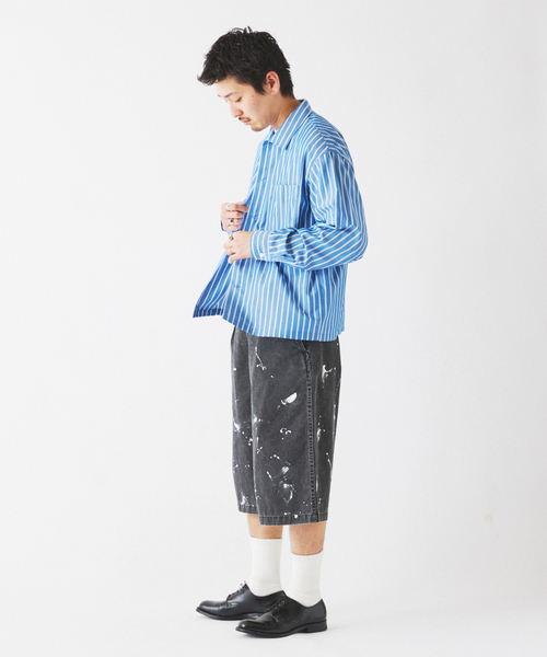 JOURNAL STANDARD relume(ジャーナルスタンダード レリューム)の「ワイドカット フェードチノ 3/4ショーツ(その他パンツ・メンズ・カーキ/ライトグレー/ブラックミックス・MEDIUM/LARGE)」の21枚目の写真