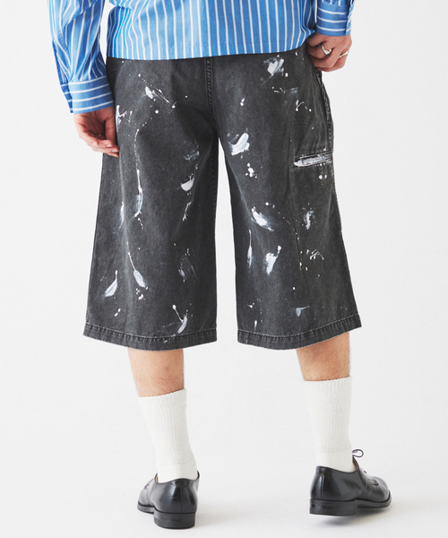 JOURNAL STANDARD relume(ジャーナルスタンダード レリューム)の「ワイドカット フェードチノ 3/4ショーツ(その他パンツ・メンズ・カーキ/ライトグレー/ブラックミックス・MEDIUM/LARGE)」の9枚目の写真