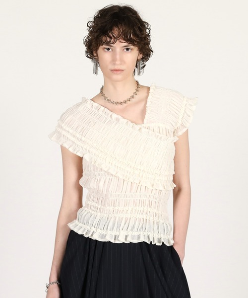 2026Summer Pre-Order】クレープシャーリングトップス / Crepe