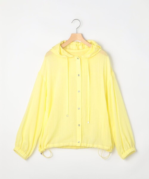 MICO COULIER(ミコクリエ)の「ボイルシャンブレーフード付きブラウス(シャツ/ブラウス・レディース・ライトグレー/ピンク/イエロー・38)」の1枚目の写真