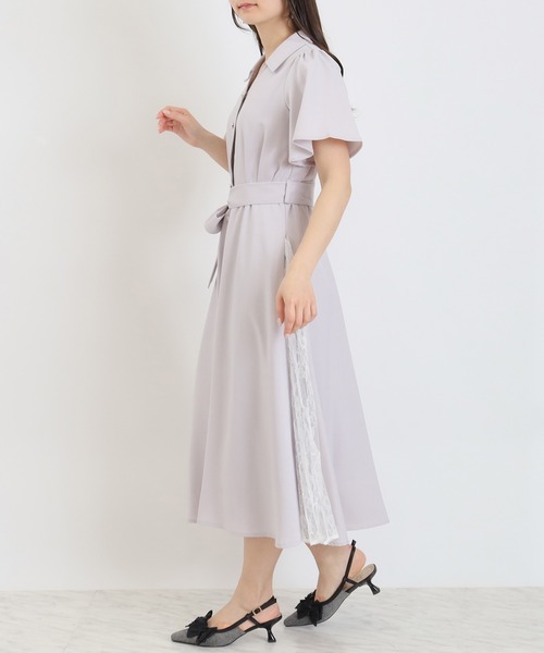 ASTORIA ODIER(アストリアオディール)の「サイドレーススキッパーワンピース(ワンピース・レディース・グレイッシュベージュ/サックスブルー/ネイビー/ラベンダー・MEDIUM/LARGE)」の16枚目の写真