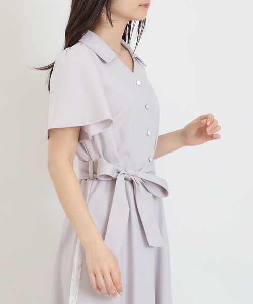 ASTORIA ODIER(アストリアオディール)の「サイドレーススキッパーワンピース(ワンピース・レディース・グレイッシュベージュ/サックスブルー/ネイビー/ラベンダー・MEDIUM/LARGE)」の21枚目の写真