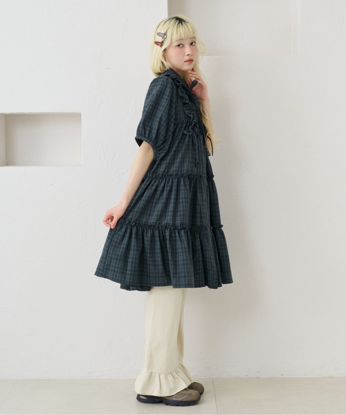 kutir（クティール）の「フリルフレアパンツ（その他パンツ・レディース・アイボリー/ブラック/インディゴブルー/ライトインディゴブルー・SMALL/MEDIUM）」の10枚目の写真