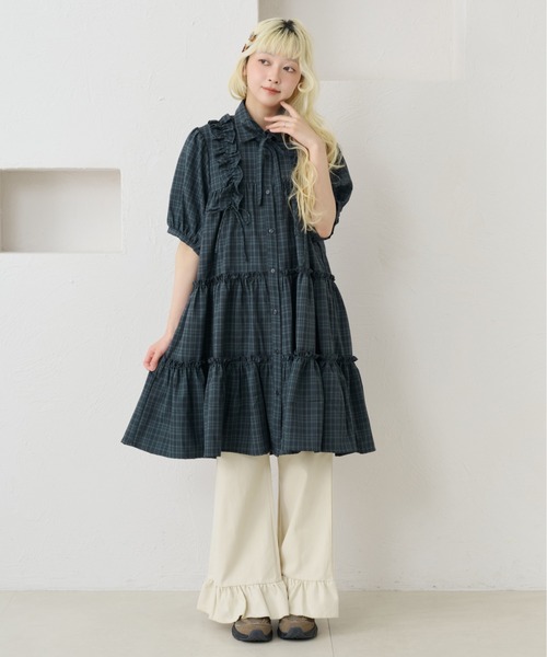 kutir（クティール）の「フリルフレアパンツ（その他パンツ・レディース・アイボリー/ブラック/インディゴブルー/ライトインディゴブルー・SMALL/MEDIUM）」の9枚目の写真