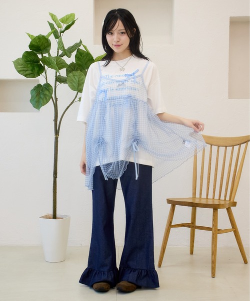 kutir（クティール）の「フリルフレアパンツ（その他パンツ・レディース・アイボリー/ブラック/インディゴブルー/ライトインディゴブルー・SMALL/MEDIUM）」の21枚目の写真