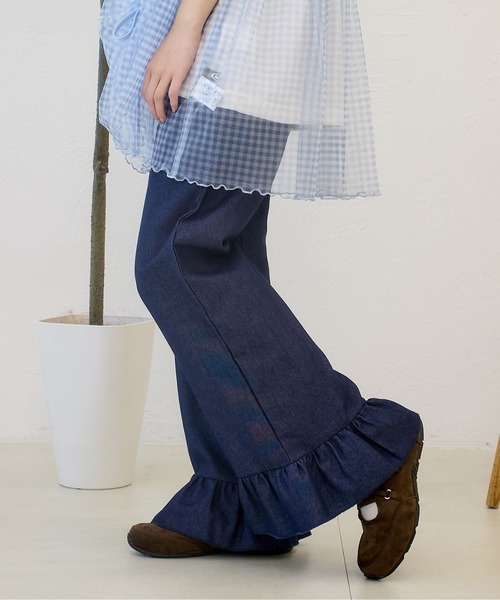 kutir（クティール）の「フリルフレアパンツ（その他パンツ・レディース・アイボリー/ブラック/インディゴブルー/ライトインディゴブルー・SMALL/MEDIUM）」の17枚目の写真
