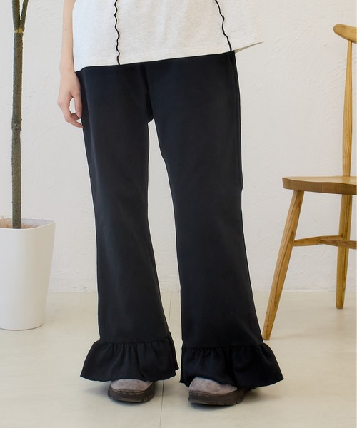 kutir（クティール）の「フリルフレアパンツ（その他パンツ・レディース・アイボリー/ブラック/インディゴブルー/ライトインディゴブルー・SMALL/MEDIUM）」の12枚目の写真