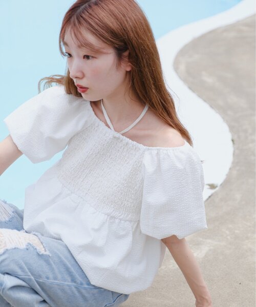 Kastane(カスタネ)の「【一部店舗限定/前後2WAY】バルーンブラウス(シャツ/ブラウス・レディース・オフホワイト/ブラック/ホワイト系その他・FREE)」の15枚目の写真