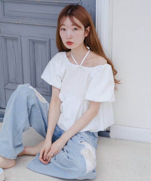 Kastane(カスタネ)の「【一部店舗限定/前後2WAY】バルーンブラウス(シャツ/ブラウス・レディース・オフホワイト/ブラック/ホワイト系その他・FREE)」の16枚目の写真
