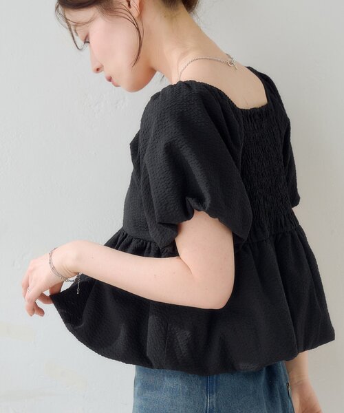 Kastane(カスタネ)の「【一部店舗限定/前後2WAY】バルーンブラウス(シャツ/ブラウス・レディース・オフホワイト/ブラック/ホワイト系その他・FREE)」の8枚目の写真