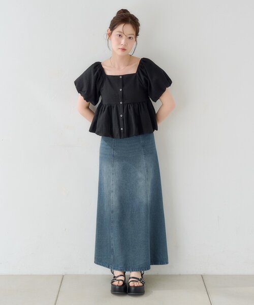 Kastane(カスタネ)の「【一部店舗限定/前後2WAY】バルーンブラウス(シャツ/ブラウス・レディース・オフホワイト/ブラック/ホワイト系その他・FREE)」の10枚目の写真