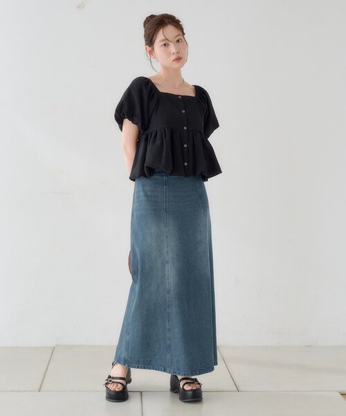 Kastane(カスタネ)の「【一部店舗限定/前後2WAY】バルーンブラウス(シャツ/ブラウス・レディース・オフホワイト/ブラック/ホワイト系その他・FREE)」の11枚目の写真