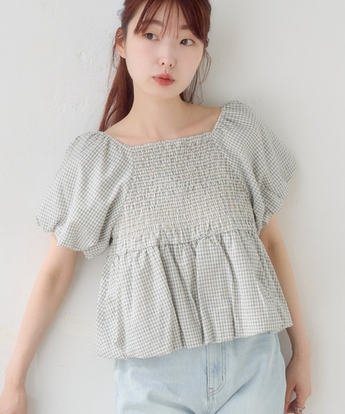Kastane(カスタネ)の「【一部店舗限定/前後2WAY】バルーンブラウス(シャツ/ブラウス・レディース・オフホワイト/ブラック/ホワイト系その他・FREE)」の1枚目の写真