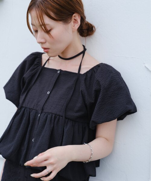 Kastane(カスタネ)の「【一部店舗限定/前後2WAY】バルーンブラウス(シャツ/ブラウス・レディース・オフホワイト/ブラック/ホワイト系その他・FREE)」の5枚目の写真