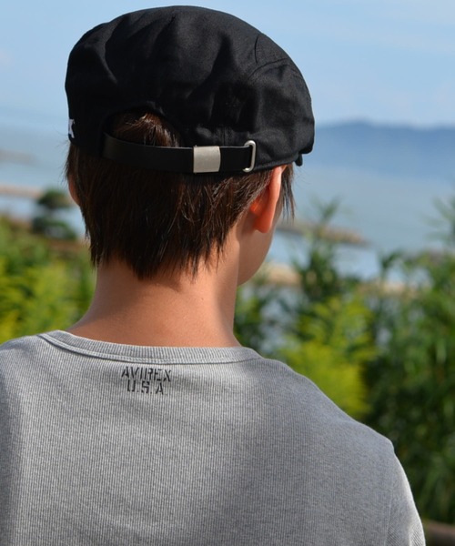 AVIREX（アヴィレックス）の「【別注】【限定】AVIREXハンチングキャップ（ハンチング/ベレー帽・メンズ・ブラック・FREE）」の2枚目の写真