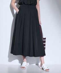 INDIVI | 【撥水／UVケア／SETUP可能】軽量マキシ丈タックスカート(スカート)