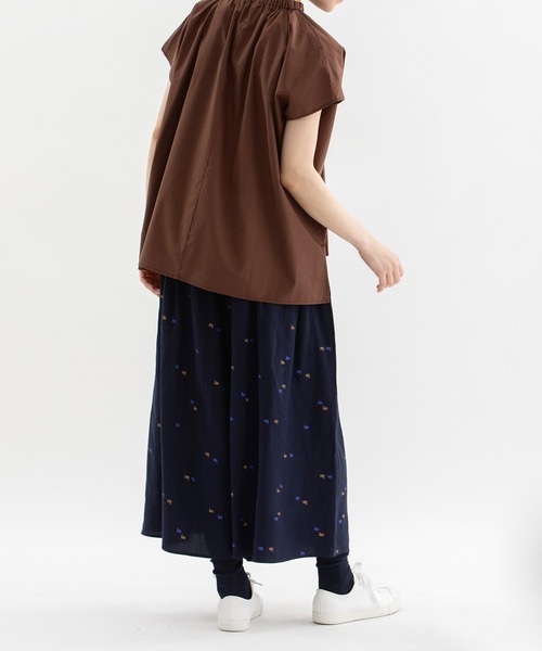 nop de nod(ノップドゥノッド)の「アシメトリーリボンフレンチスリーブブラウス(シャツ/ブラウス・レディース・ブラウン/ブラック/ライトピンク・3)」の13枚目の写真